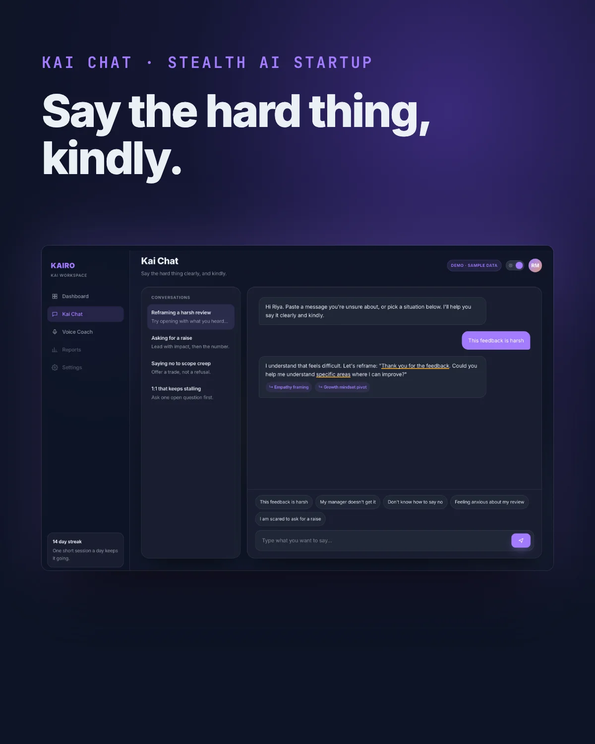 Kai Chat: An AI Coaching Chatbot